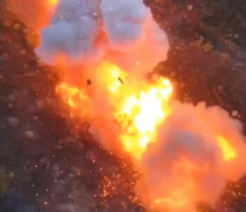 A BMP goes boom (the crew survived.)