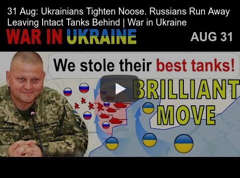 Russians run away leaving intact tanks behind.