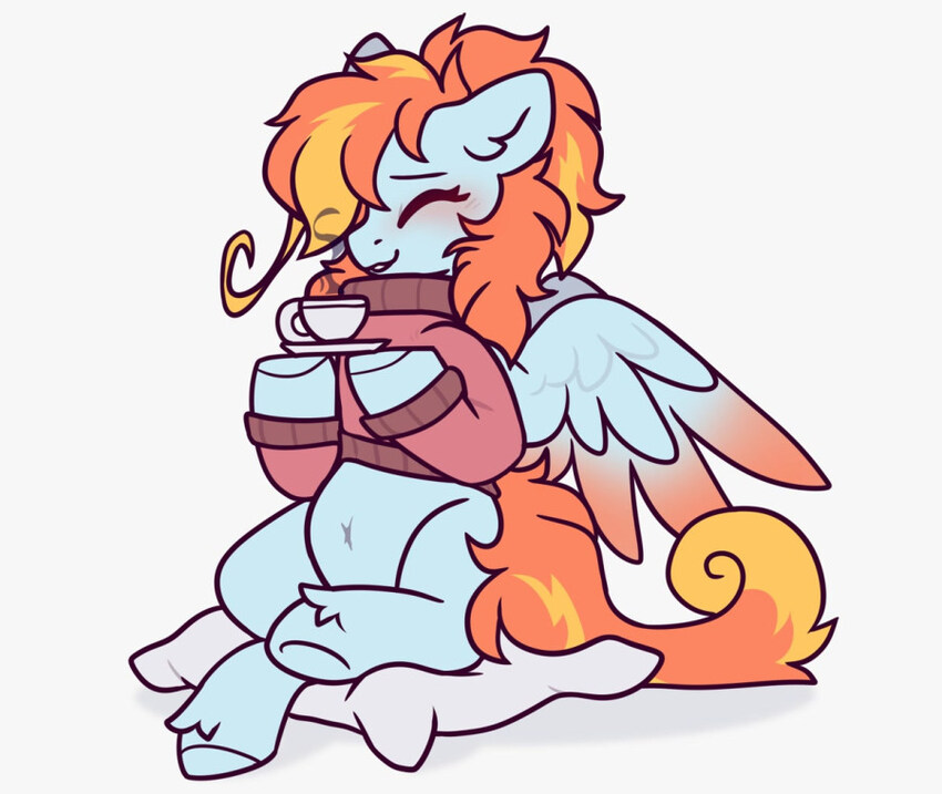 A pony with coffee.