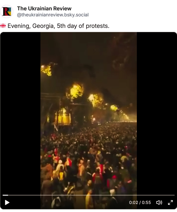 Protests in Georgia, in their 5th day.
