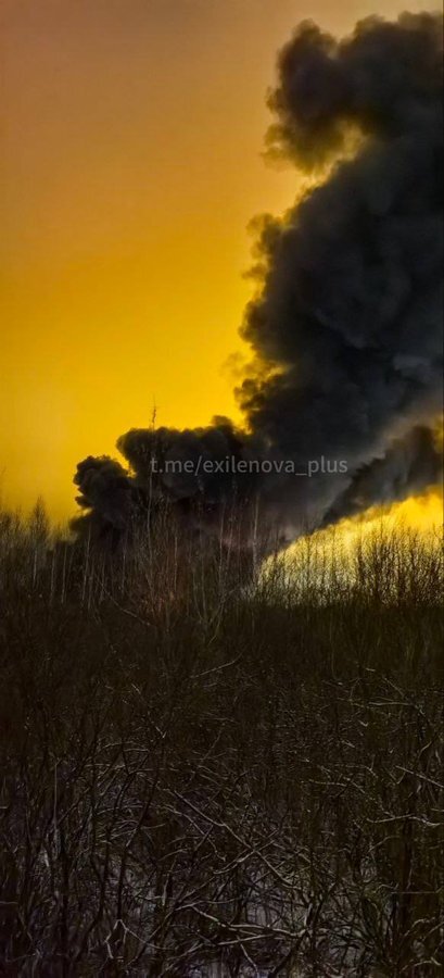 A picturesque fire in Novgorod.