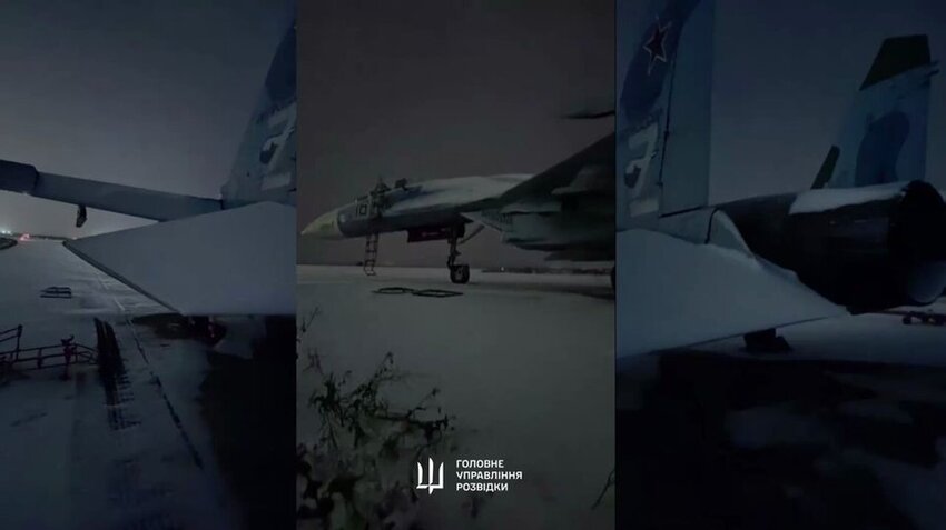 Ukrainians attacked and destroyed a Russian Su-30 aircraft.