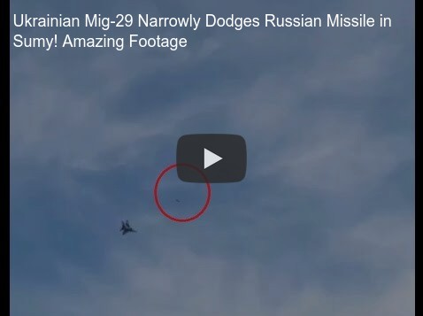 Ukrainian MiG-29 dodges Russian missile.