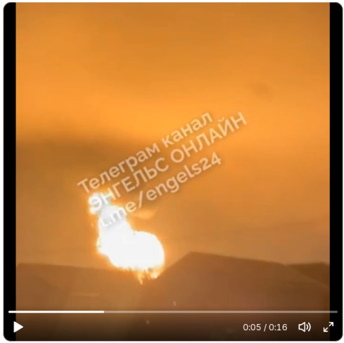 A second fuel tank has gone boom at Engels.