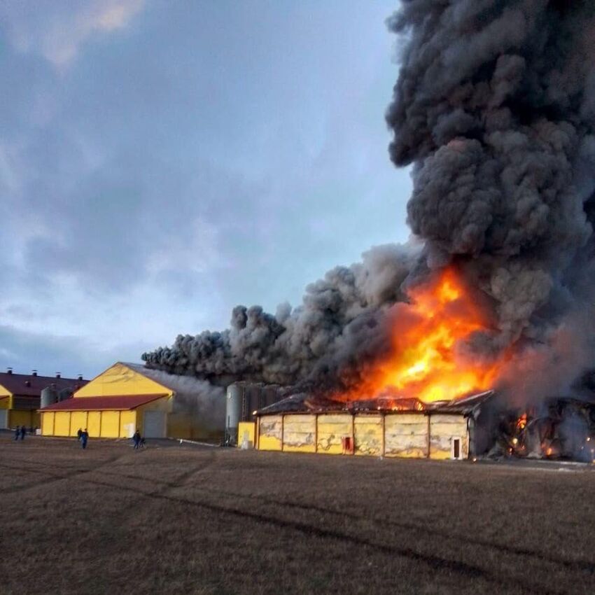 A picturesque fire near Kursk.