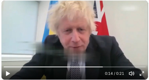 Boris Johnson says to Putin, 'There is no more empire, idiot.'