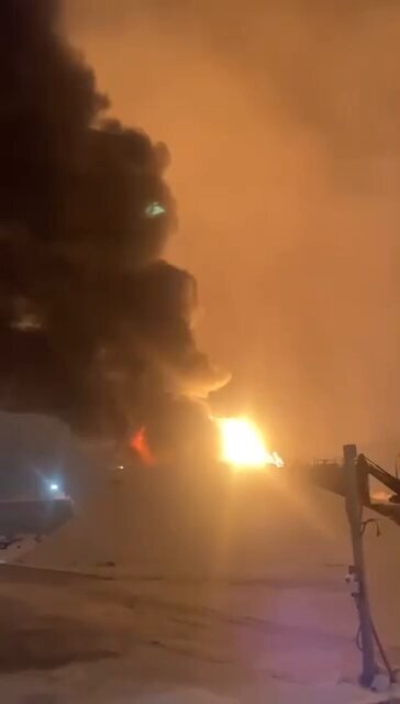 A fire in Kazan, Russia.