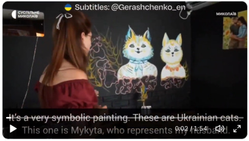 Her husband died defending Ukraine, so she started a coffee shop with combat cats.