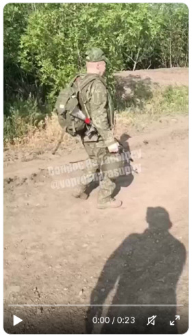 A new recruit for a Russian company is almost retirement age and can barely walk.