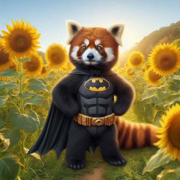 A red panda is Batman.