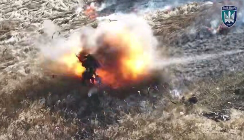 Magyar drone caused a Russian soldier to go boom. (graphic)