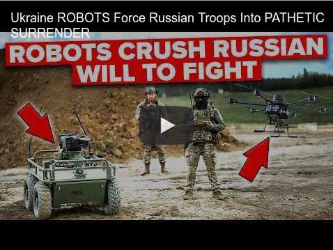 Ukrainian drones forced Russians to surrender.