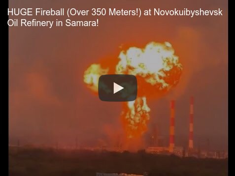 Short video about an oil refinery boom in Samara.