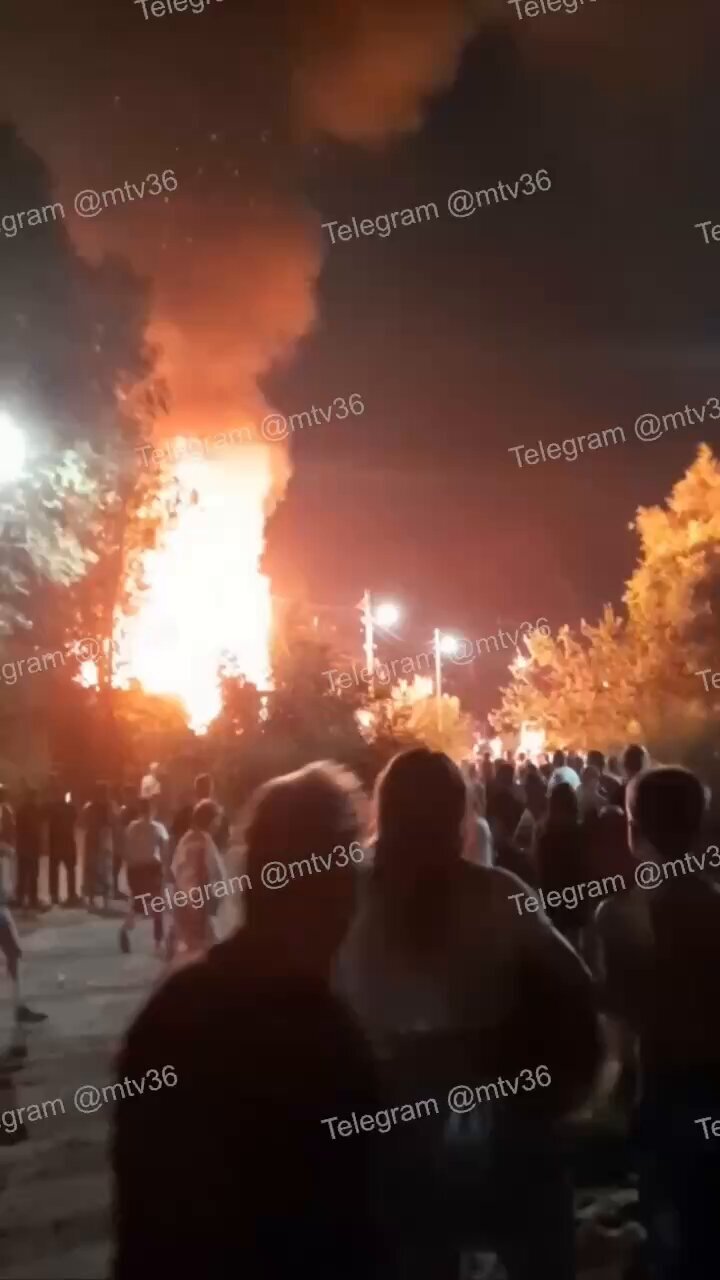 Big fire in Voronezh.