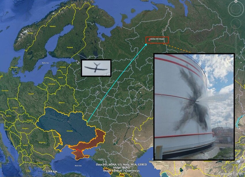 Ukrainians attacked a refinery in Komi, over 1000 miles from Ukraine.