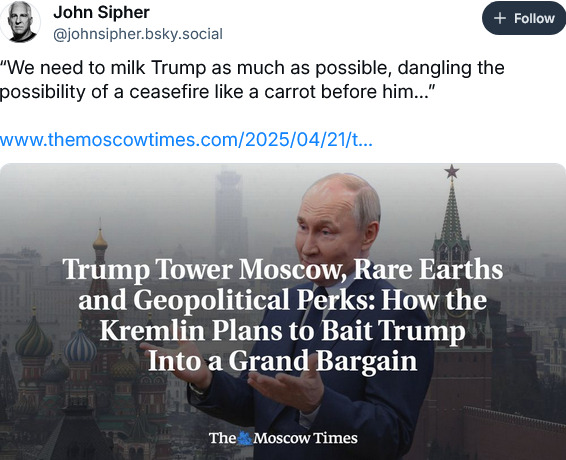 The Kremlin is planning to bait Trump with 'deals' and cheap gilt.