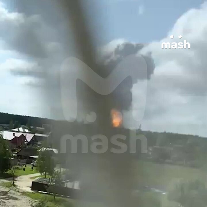 A large explosion in Ryazan.